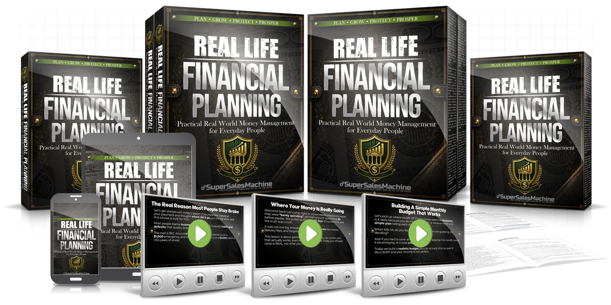 Real Life Financial Planning course package with video lessons and training materials
