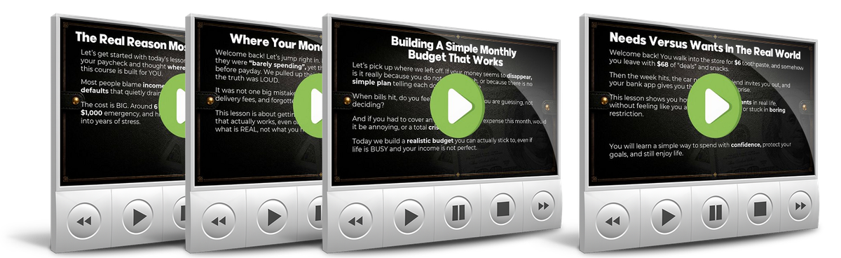 Real Life Financial Planning video lesson previews